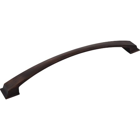 Jeffrey Alexander 12" Center-to-Center Brushed Oil Rubbed Bronze Arched Roman Appliance Handle 944-12DBAC